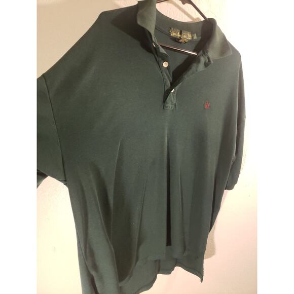 VTG 90s Knights Of The Round Table Logo Polo Golf Shirt Mens XL Green - Picture 5 of 8